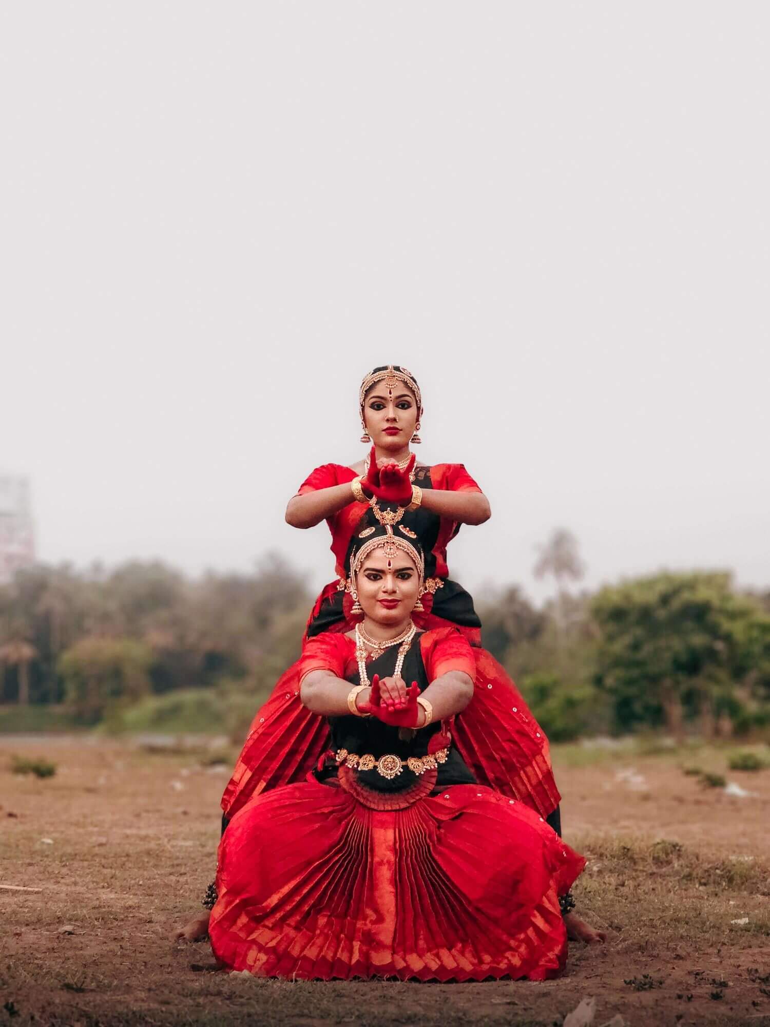 Dance troupe with their guru
